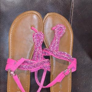 Pink Sparkly Sandals